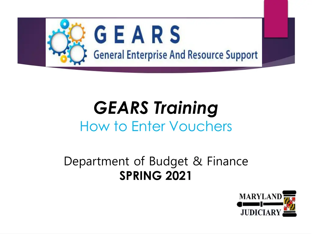 gears training how to enter vouchers
