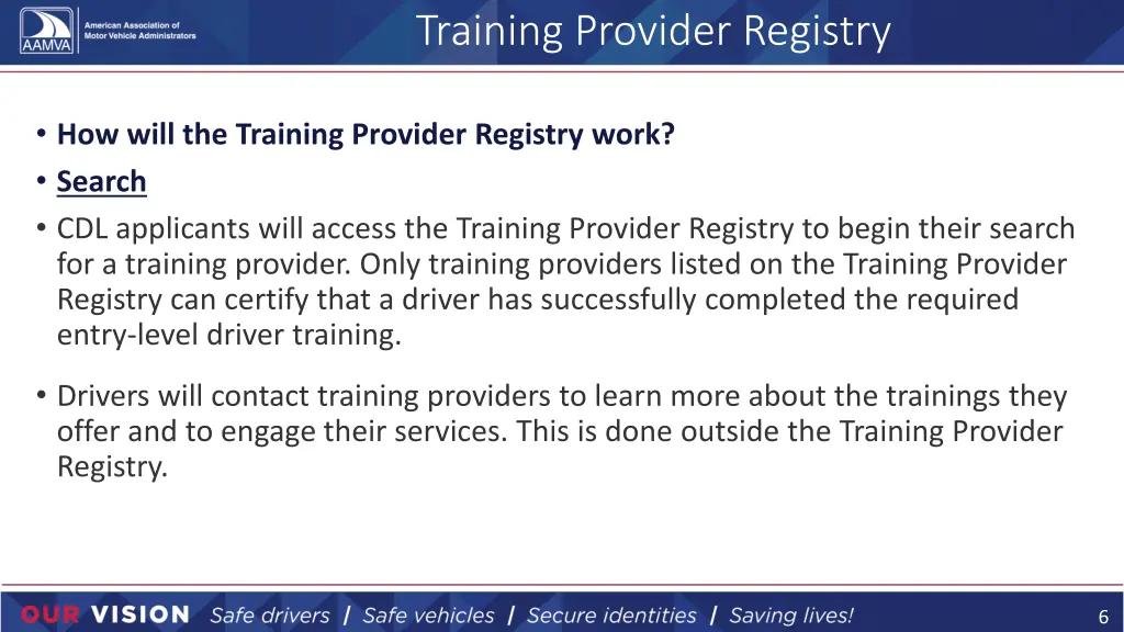training provider registry 1