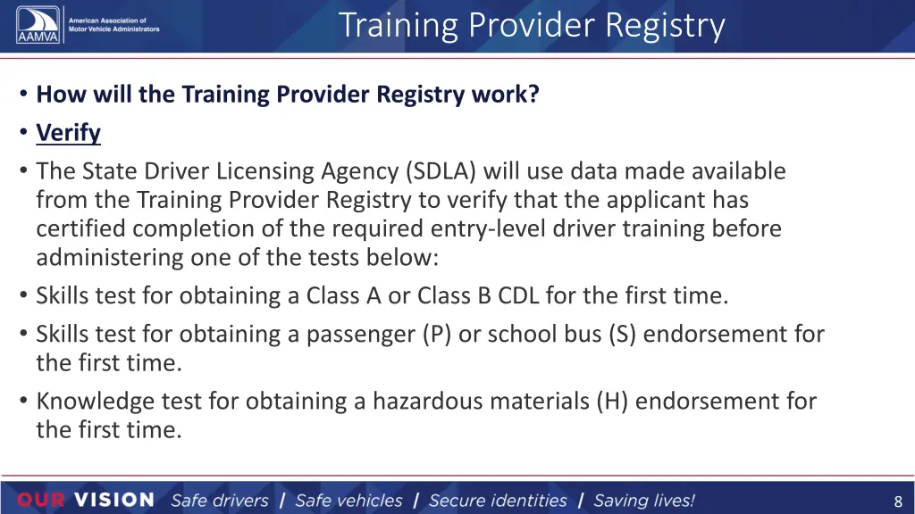 training provider registry 3