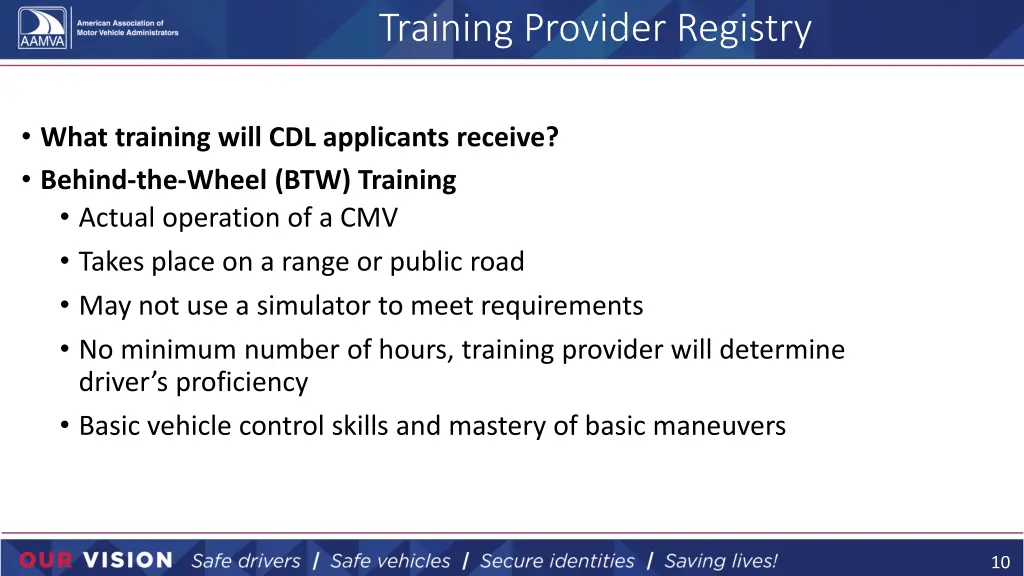 training provider registry 5