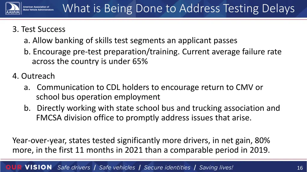 what is being done to address testing delays 1