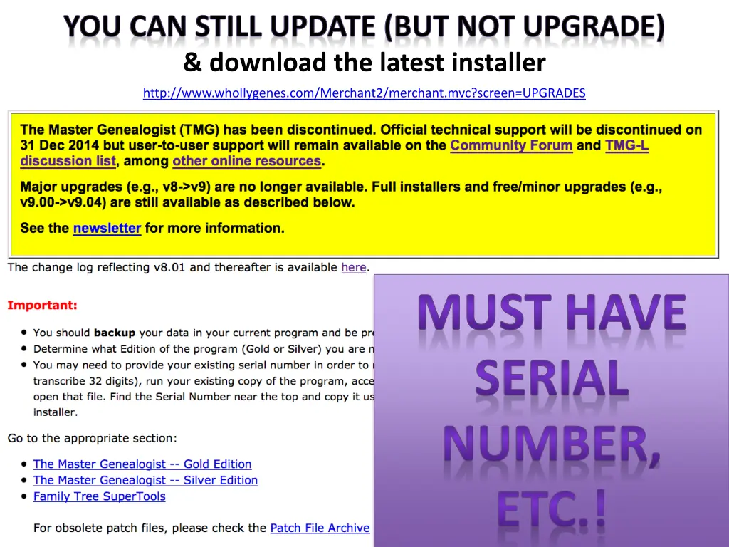 you can still update but not upgrade download