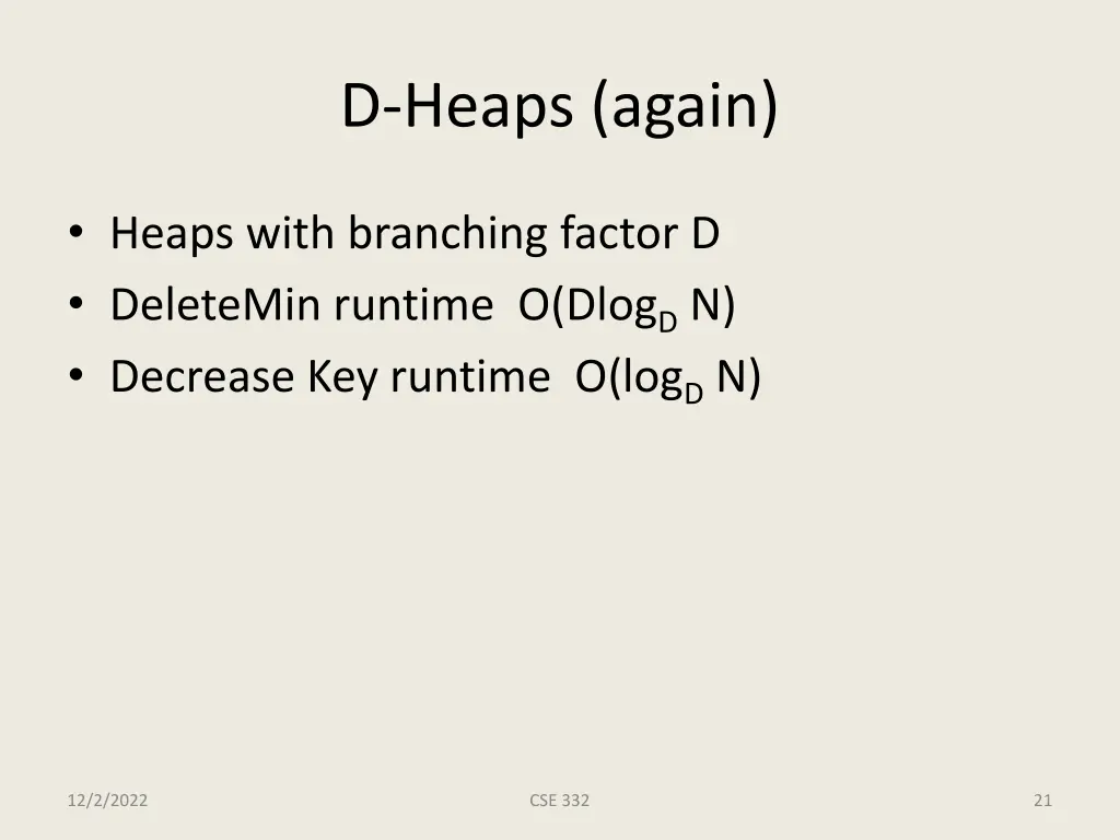 d heaps again