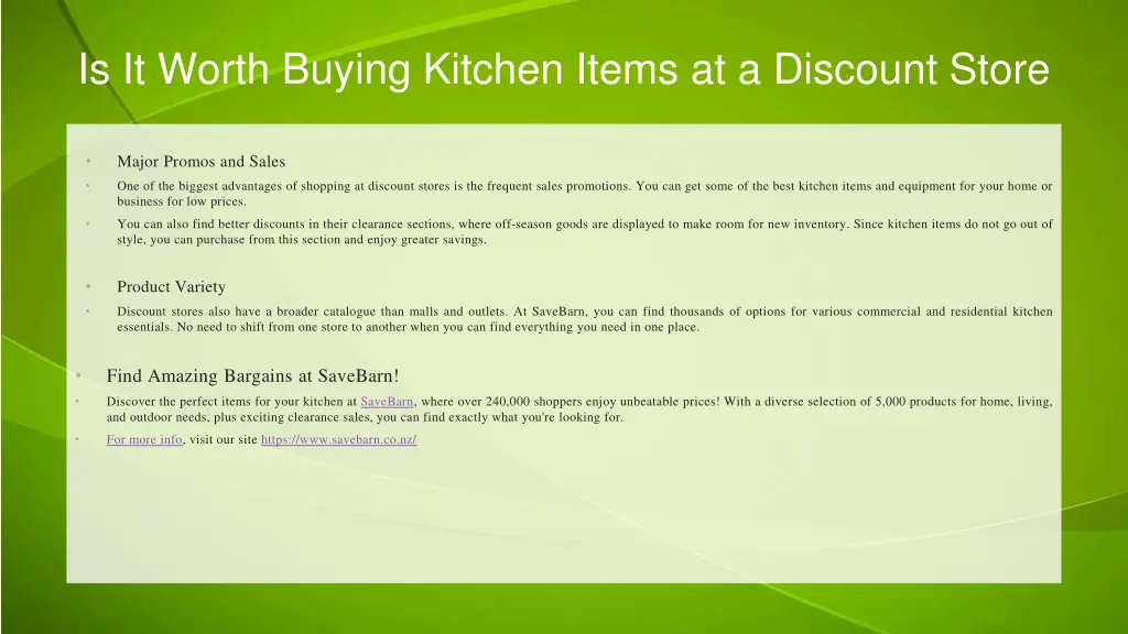 is it worth buying kitchen items at a discount 1