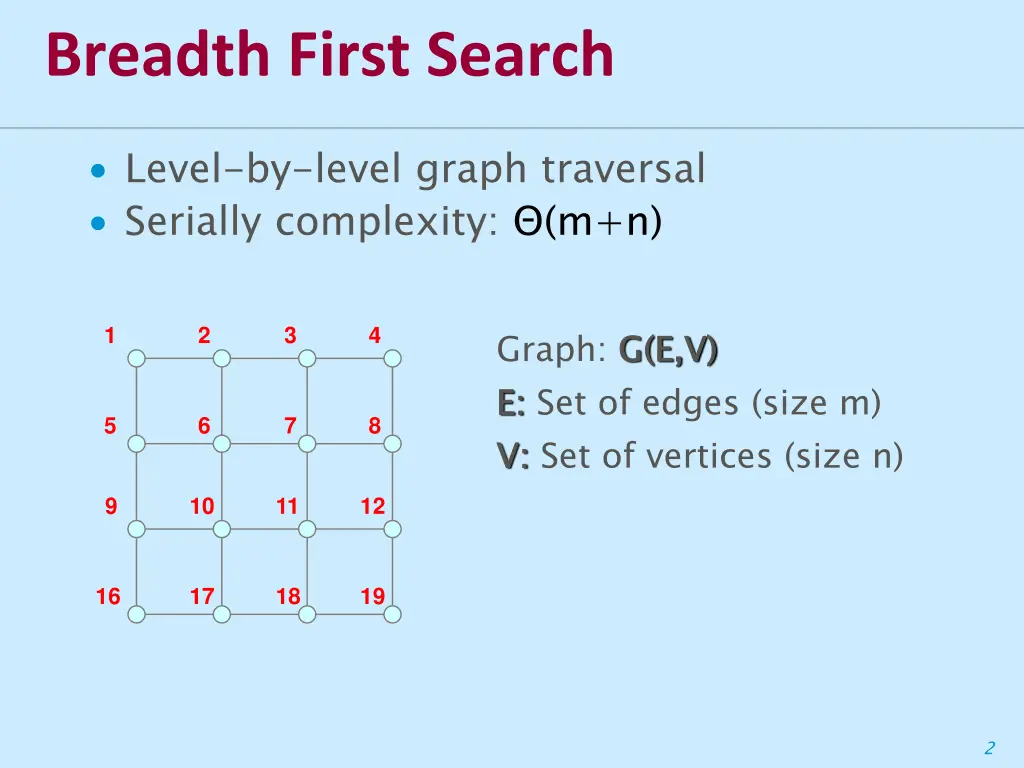 breadth first search