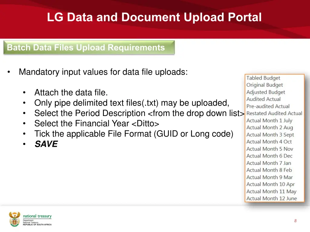 lg data and document upload portal