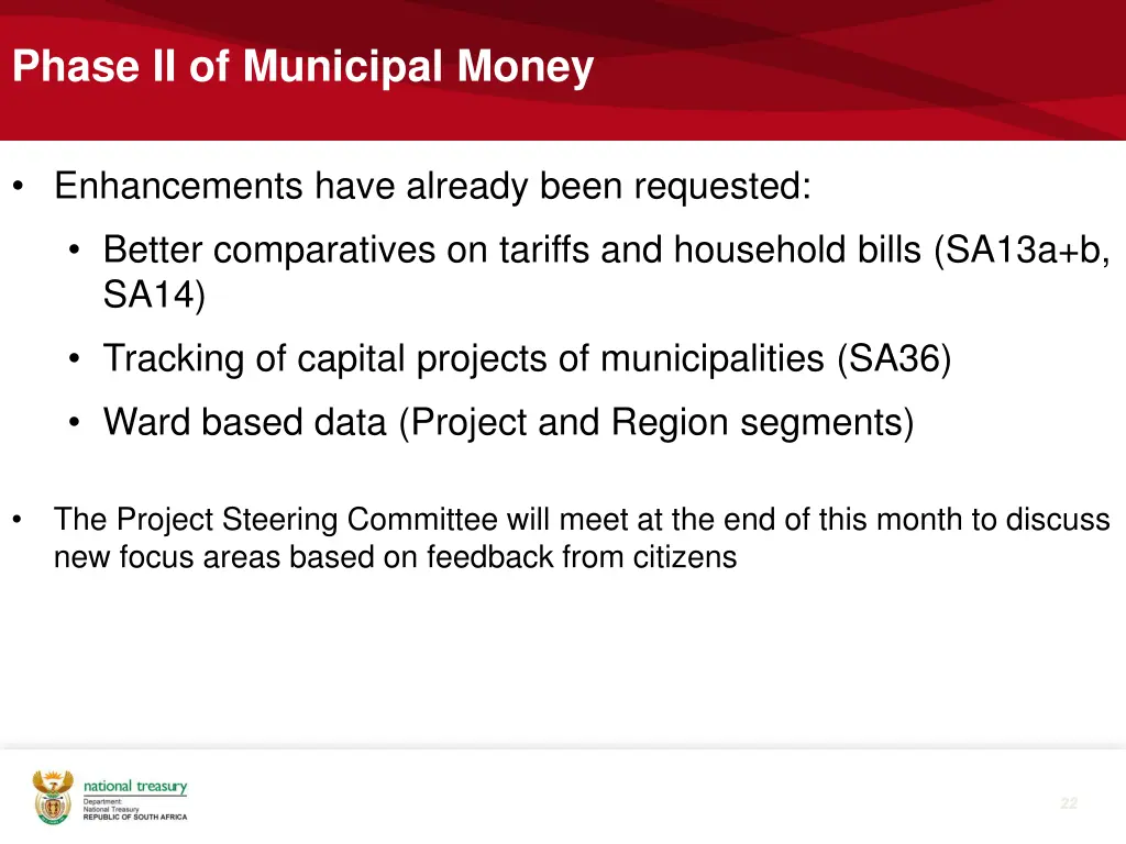phase ii of municipal money