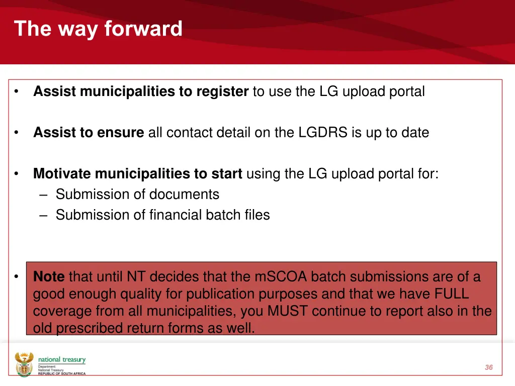 the way forward