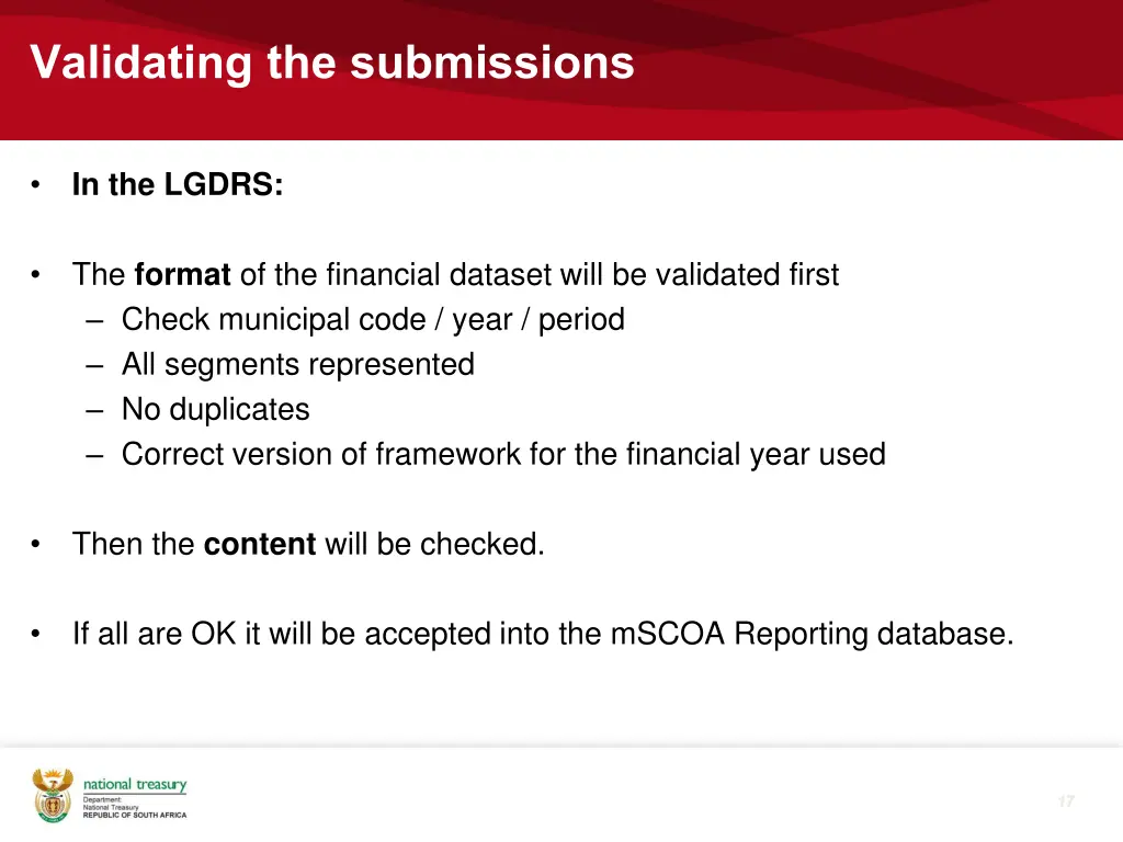 validating the submissions 1