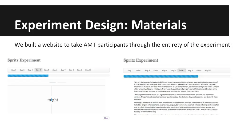 experiment design materials