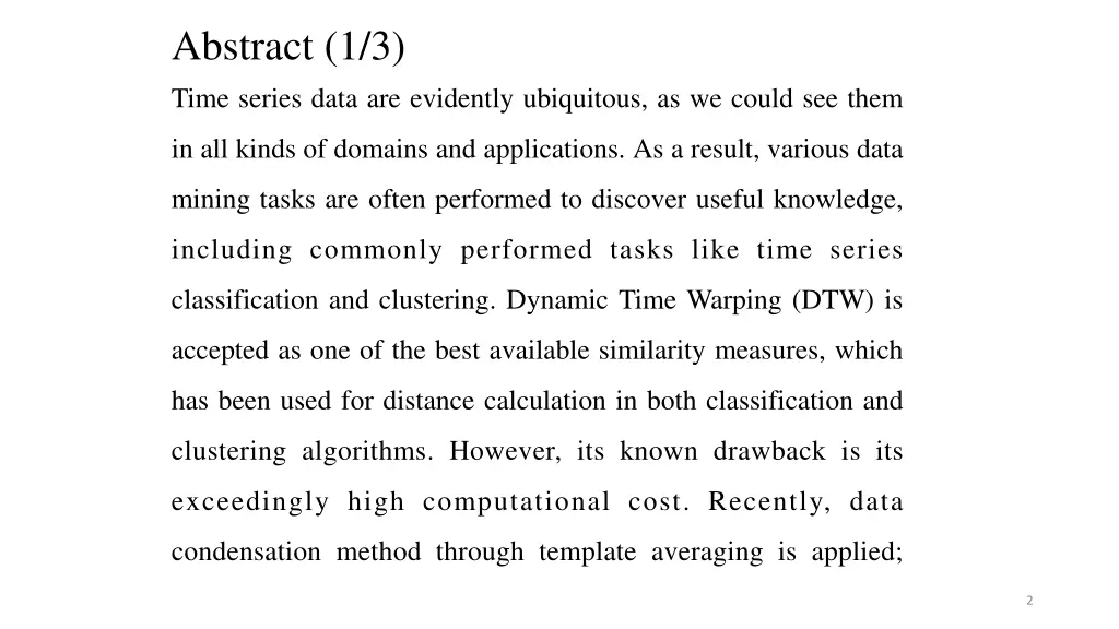 abstract 1 3 time series data are evidently