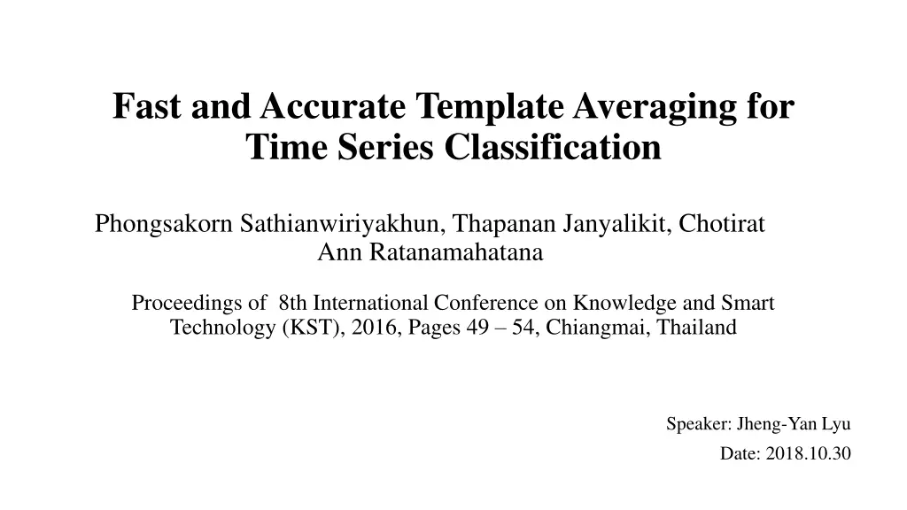 fast and accurate template averaging for time