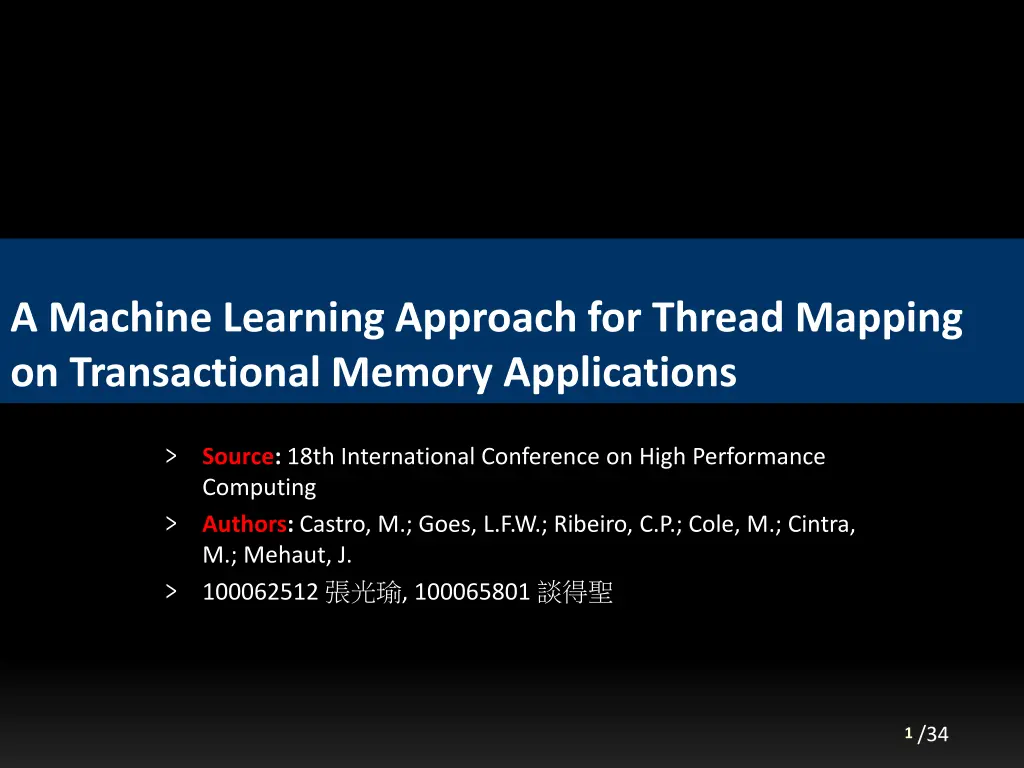 a machine learning approach for thread mapping