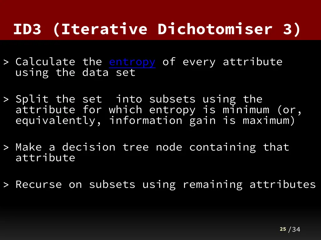 id3 iterative dichotomiser 3 2