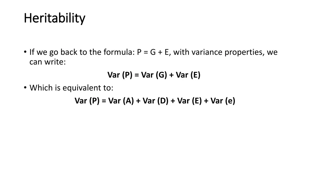 heritability heritability