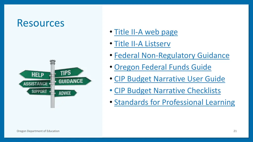 resources