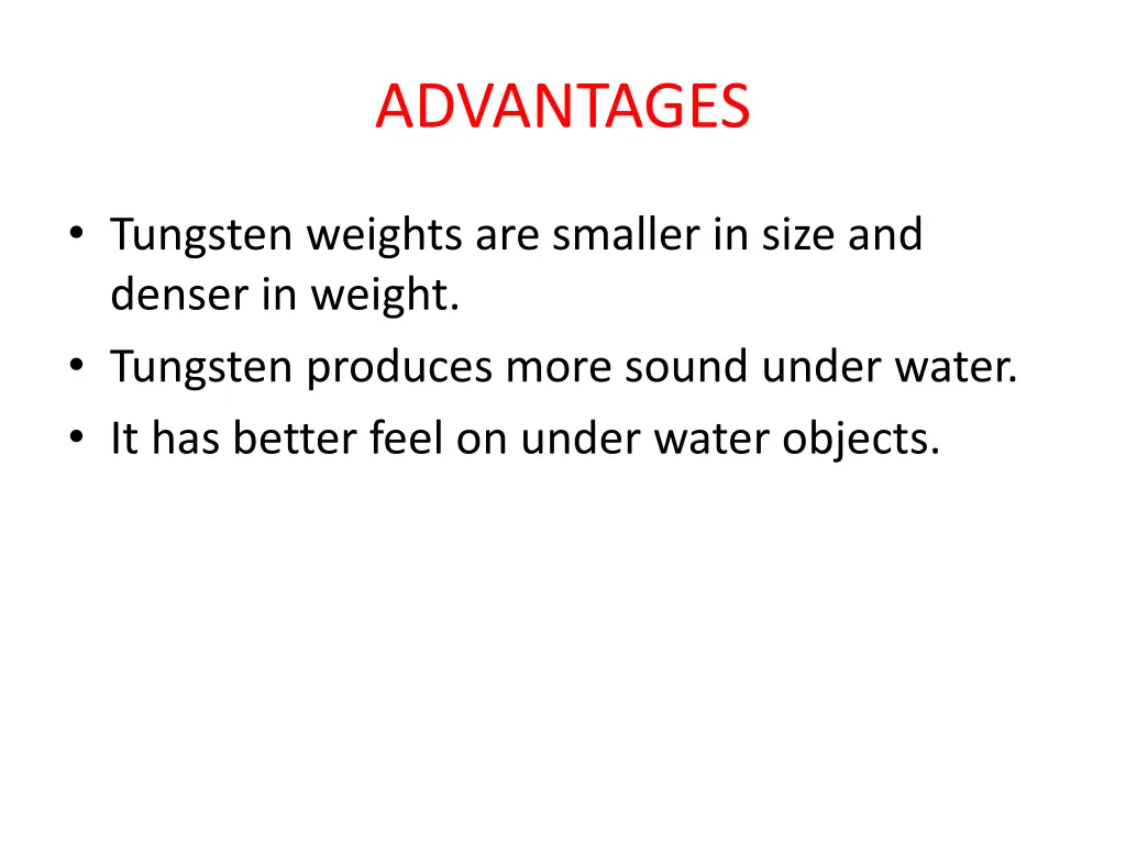 advantages