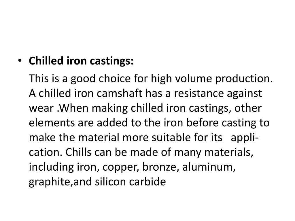 chilled iron castings this is a good choice