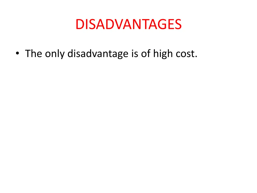 disadvantages
