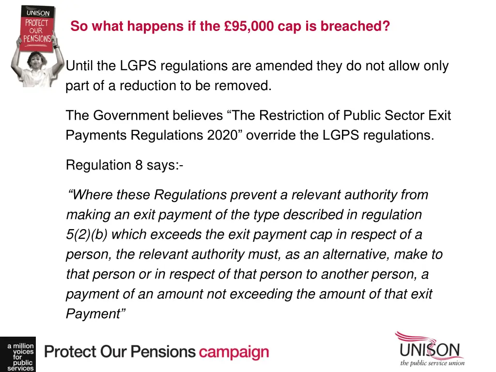 so what happens if the 95 000 cap is breached