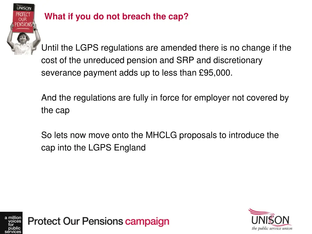 what if you do not breach the cap