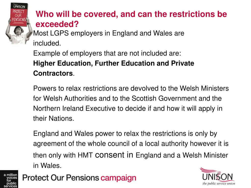 who will be covered and can the restrictions