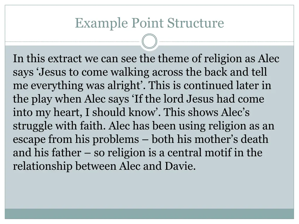 example point structure