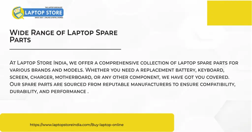 wide range of laptop spare parts