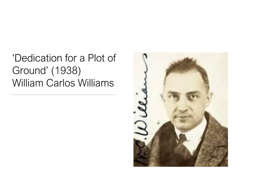 dedication for a plot of ground 1938 william