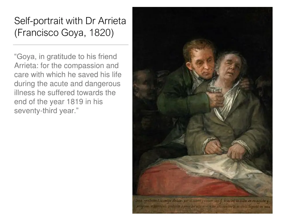 self portrait with dr arrieta francisco goya 1820
