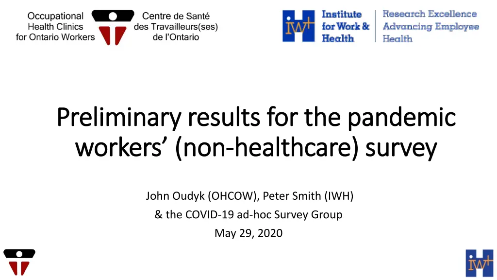 preliminary results for the pandemic preliminary