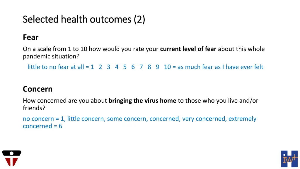 selected health outcomes 2 selected health