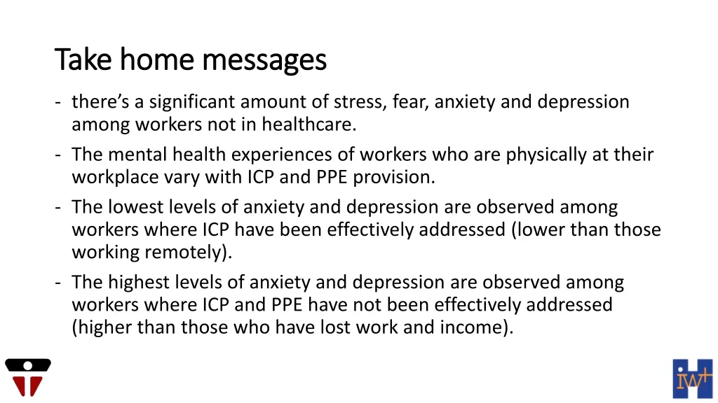 take home messages take home messages