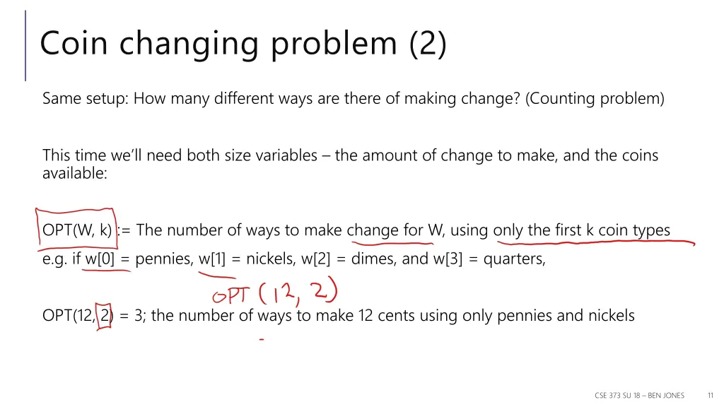 coin changing problem 2