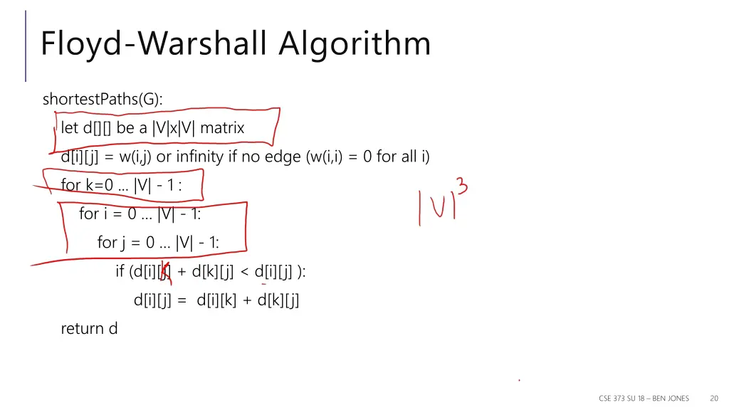 floyd warshall algorithm