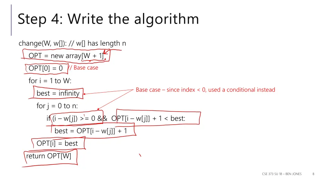 step 4 write the algorithm