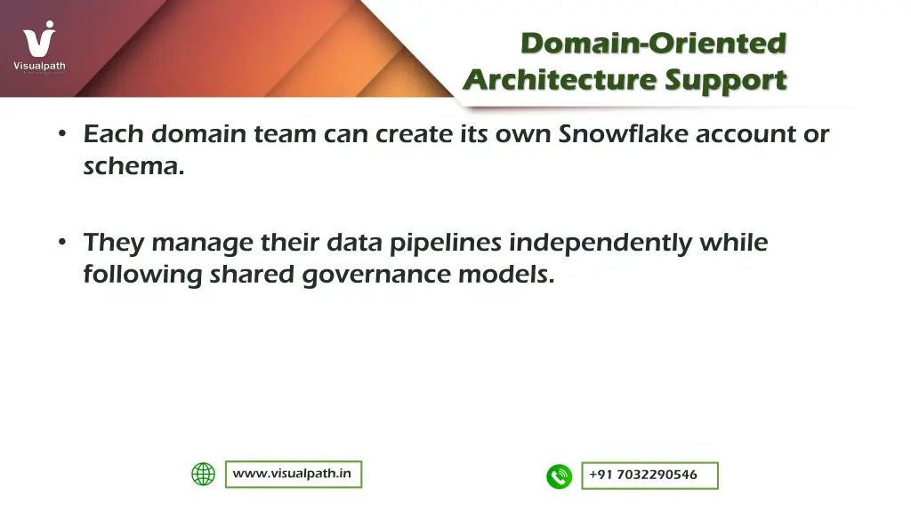 domain oriented architecture support