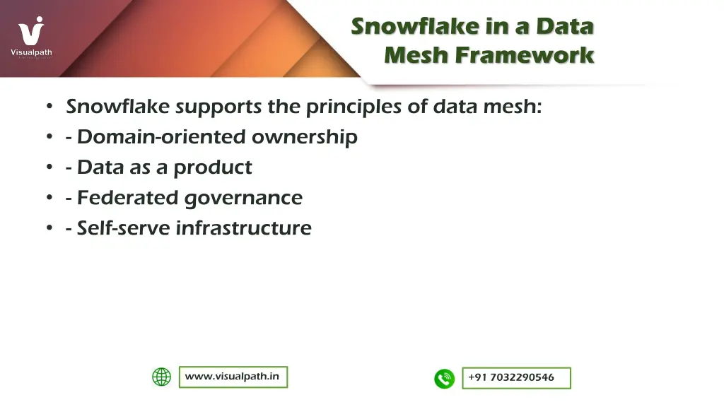 snowflake in a data mesh framework