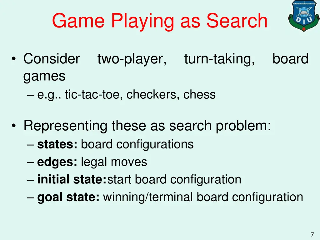 game playing as search