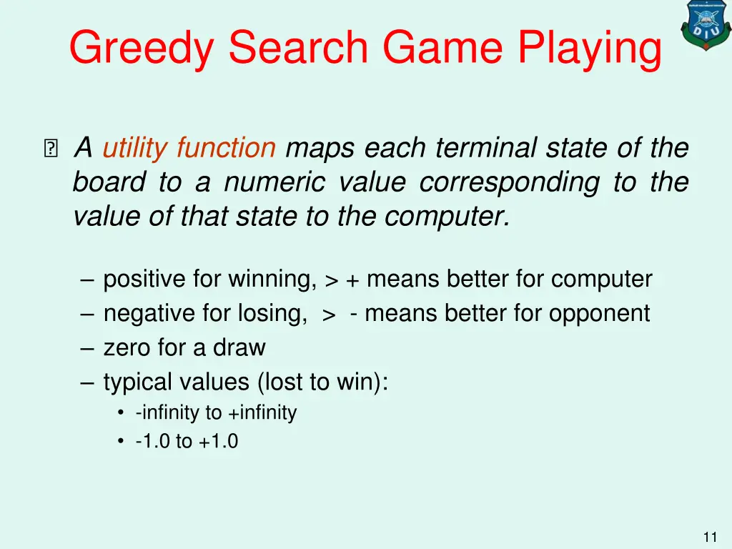 greedy search game playing
