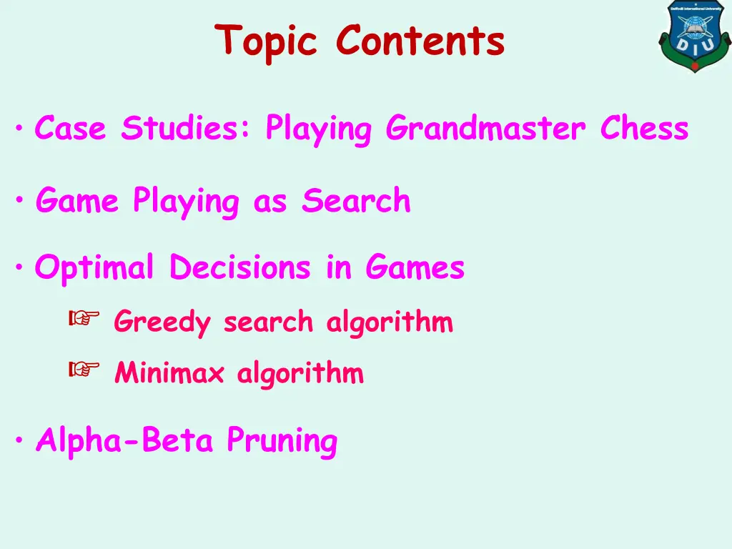 topic contents