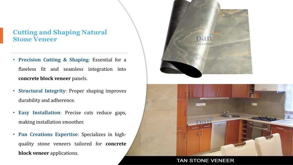 cutting and shaping natural stone veneer