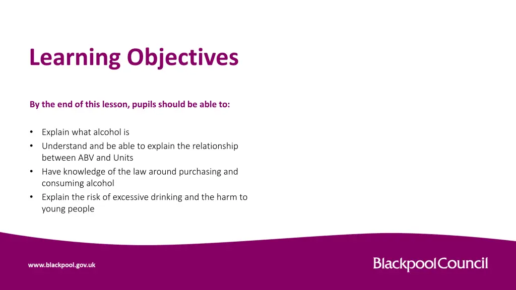 learning objectives