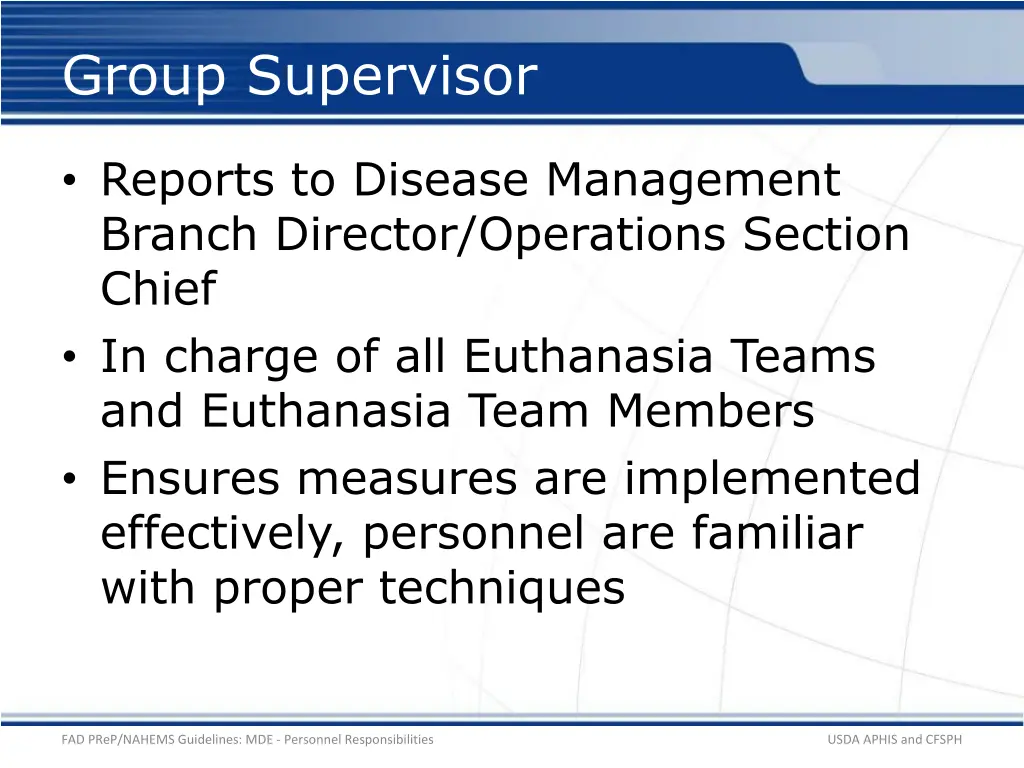 group supervisor