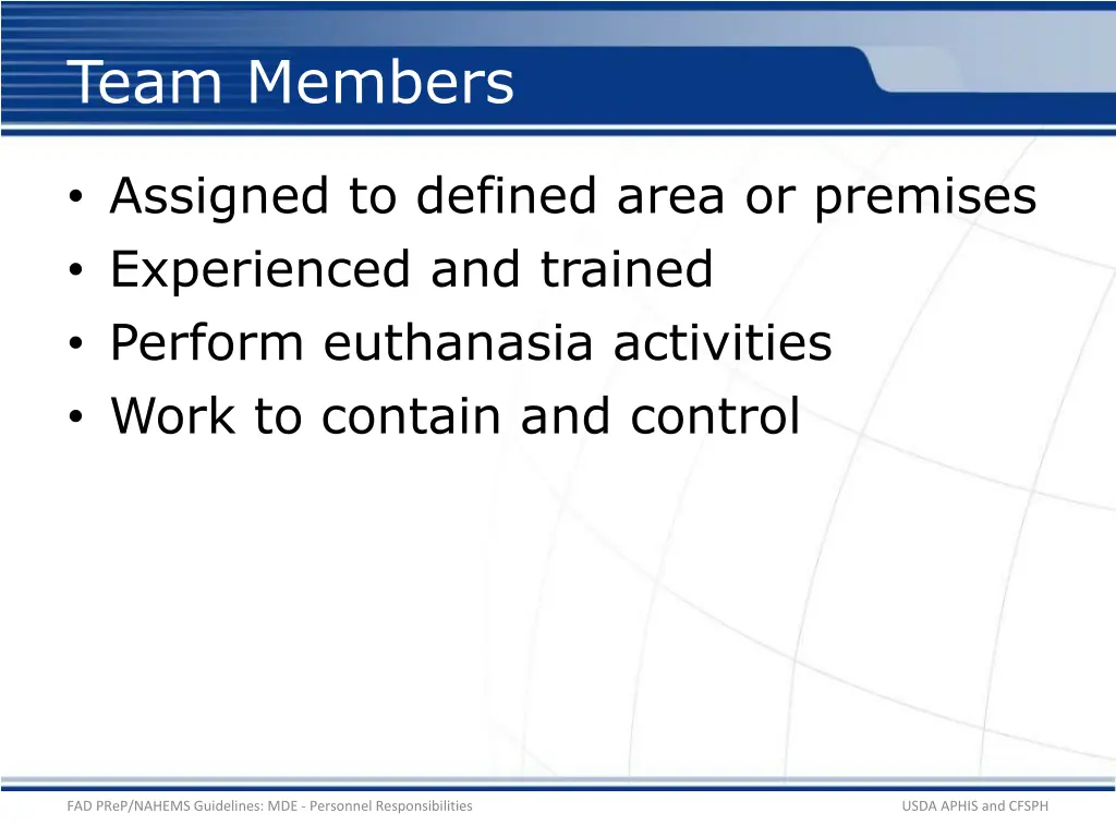 team members
