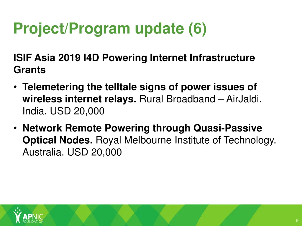 project program update 6