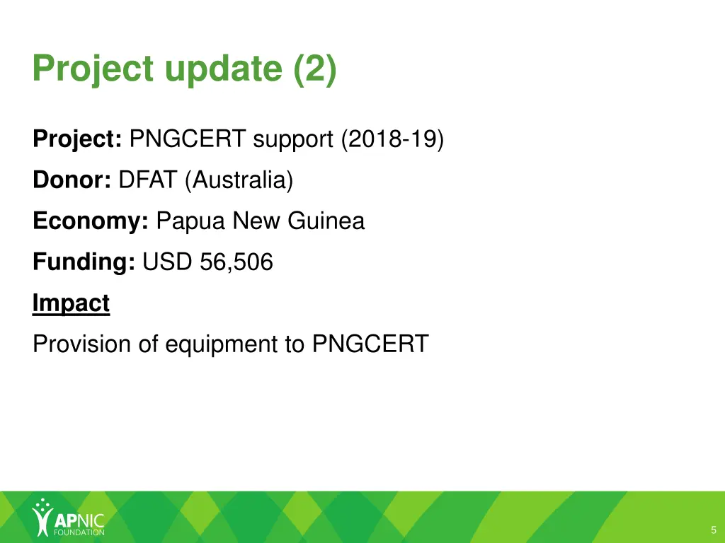 project update 2