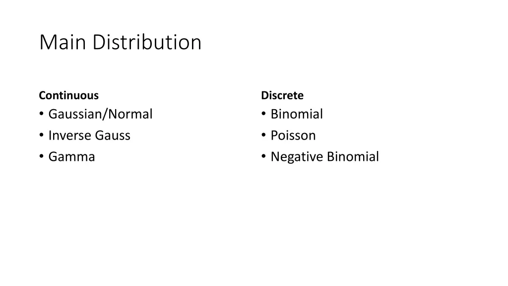 main distribution