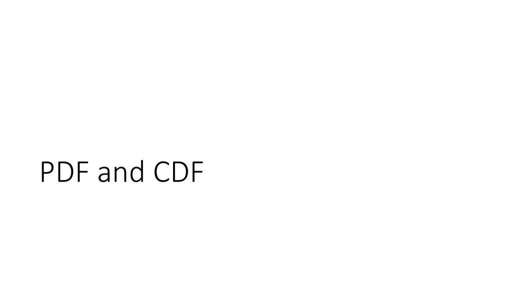 pdf and cdf
