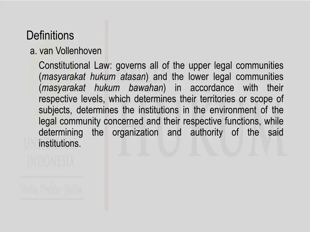 definitions a van vollenhoven constitutional